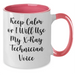 Funny X-Ray Technician Gifts - Keep Calm Or I Will Use My X-ray Technician Voice Two Tone Coffee Mug for X-Ray Technician, Father's Day, Gifts from Men to X-Ray Technician - Additional
