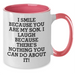 Funny Son Gifts - I Smile Because You Are My Son, I Laugh Because There's Nothing You Can Do About It! - Two Tone Coffee Mug for Men, Unique Father's Day Unique Gift from Son - Additional