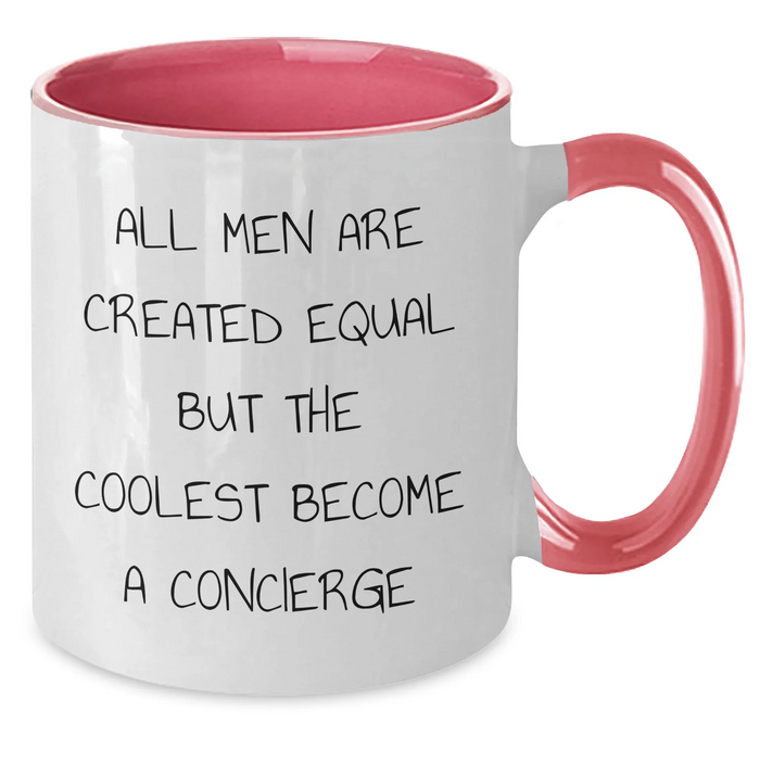 Concierge Gifts, Funny Quote, Two Tone Coffee Mug, Mother's Day Unique Gifts from Family, for Concierge Men - Additional
