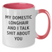 Domestic Longhair Cat Lovers Funny Coffee Mug Gifts from Men to Family for Graduation, My Domestic Longhair And I Talk Shit About You - Additional