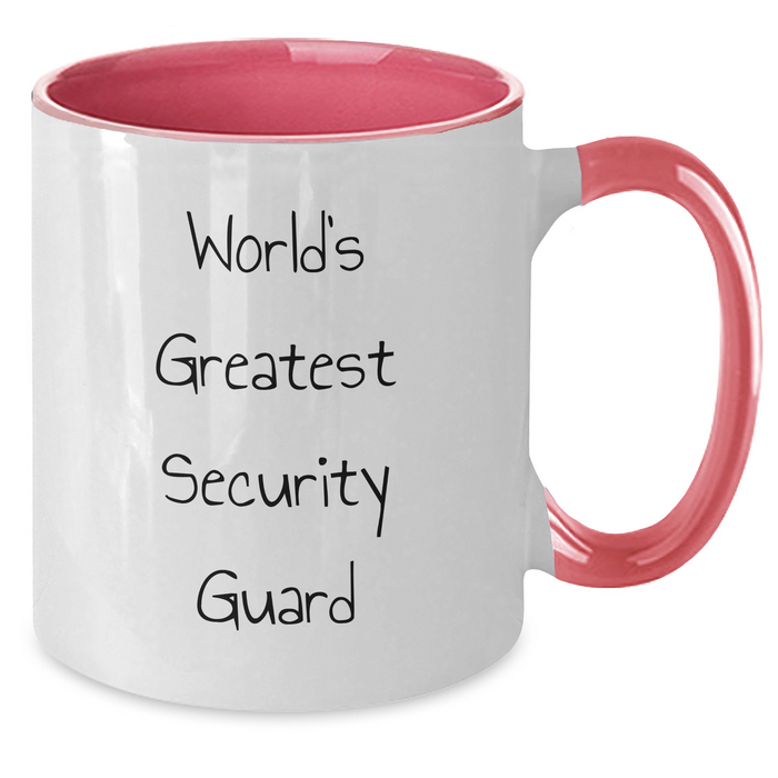 World's Greatest Security Guard Funny Two Tone Coffee Mug Gifts from Men to Security Guard for Father's Day - Additional