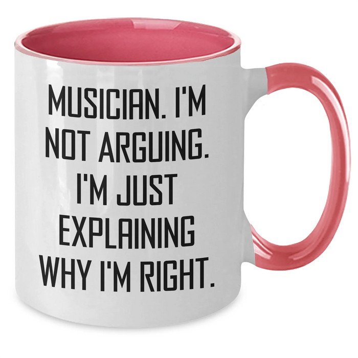 Funny Musician Gifts from Friends and Family - Musician Inspired Two Tone Coffee Mug for Graduation, Inspirational Quote, 11oz Ceramic, Microwave and Dishwasher Safe - Additional