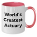 Funny Actuary Gifts from Men to Actuary, World's Greatest Two Tone Coffee Mug for Mother's Day - Additional