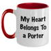 Funny Quote for Porter Lovers - Gifts from Friends and Family, Two Tone Coffee Mug for Mother's Day - Main