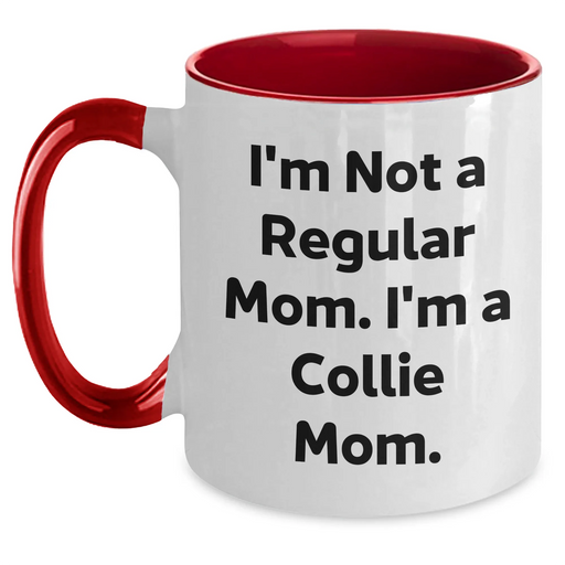 Collie Dog Mom Funny Quote Two Tone Coffee Mug Gifts for Men, Gifts from Family, Father's Day Unique - Main