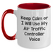 Air Traffic Controller Funny Mugs - Keep Calm Gifts from Men for Air Traffic Controller - Two Tone Coffee Mug for Father's Day - Main