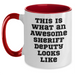 Funny Sheriff Deputy Gifts from Men - Sheriff Deputy Two Tone Coffee Mug for Father's Day - Main