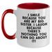 Funny Big Sister Gifts for Her - I Smile Because You Are My Big Sister, Unique Father's Day Mug for Her, Two Tone Coffee Mug, Gifts from Family for Big Sister - Main