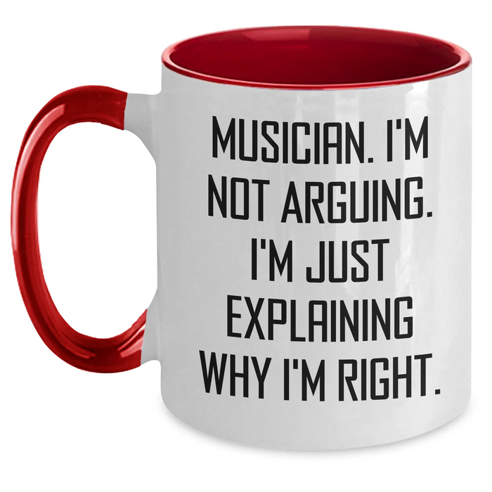Funny Musician Gifts from Friends and Family - Musician Inspired Two Tone Coffee Mug for Graduation, Inspirational Quote, 11oz Ceramic, Microwave and Dishwasher Safe - Main