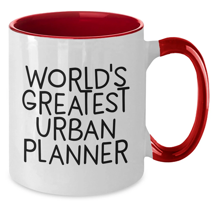 Funny World's Greatest Urban Planner Two Tone Coffee Mug Gifts from Men for Father's Day - Additional