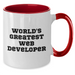 Funny Web Developer Gifts, World's Greatest Web Developer Two Tone Coffee Mug, Perfect for Father's Day - Additional