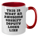 Funny Sheriff Deputy Gifts from Men - Sheriff Deputy Two Tone Coffee Mug for Father's Day - Additional