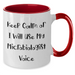 Funny Microbiologist Gifts for Dad - Keep Calm Or I Will Use My Microbiologist Voice Two Tone Coffee Mug, Gifts from Family, Gifts for Microbiologist, Father's Day Unique Gifts - Additional