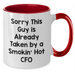 Funny CFO Gifts, Sorry This Guy Is Already Taken By A Smokin' Hot CFO, Two Tone Coffee Mug for Men, Gifts from Men to CFO on Father's Day - Additional