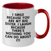 Funny Big Sister Gifts for Her - I Smile Because You Are My Big Sister, Unique Father's Day Mug for Her, Two Tone Coffee Mug, Gifts from Family for Big Sister - Additional