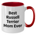 Cute Best Russell Terrier Mom Ever Two Tone Coffee Mug Gifts for Russell Terrier Dog Lovers Fathers Day Unique Gifts from Daughter or Son - Additional