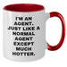 Funny Agent Gifts - I'm An Agent. Just Like A Normal Agent Except Much Hotter. Two Tone Coffee Mug for Mom's Day - Additional