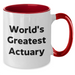 Funny Actuary Gifts from Men to Actuary, World's Greatest Two Tone Coffee Mug for Mother's Day - Additional
