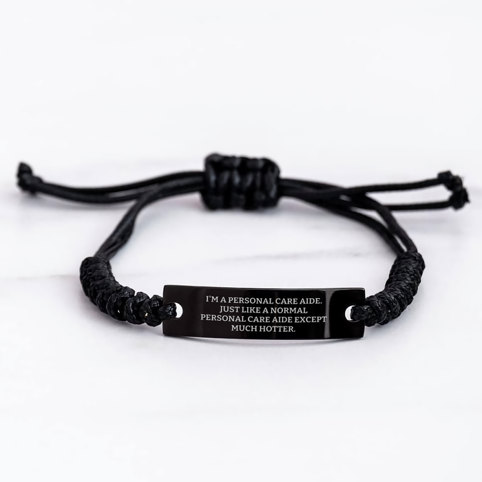Personal Care Aide Gifts - Funny Quote Rope Bracelet for Mother's Day, Gifts from Family to Personal Care Aide - Image 3