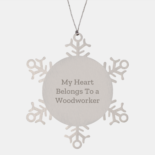 Woodworker's Heart: Funny Inspirational Snowflake Ornament Gifts for Woodworkers from You to Them, Unique Christmas Unique Gifts Ideas for Woodworking Enthusiasts - Image 1