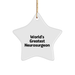 World's Greatest Neurosurgeon Funny Gift Ideas for Christmas, Star Ornament, Gifts from Men to Neurosurgeon Friends - Image 1