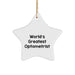 Funny Optometrist Gifts, 'World's Greatest' Star Ornament for Men, Women, or Coworkers, Christmas Unique Gifts from Family, Friends, or Yourself - Image 1