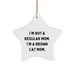 Brown Cat Mom's Star Ornament, Funny Christmas Unique Gift for Her, Gifts from Mom to Brown Cat Lover, Brown Cat Star Ornament - Image 1