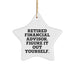 Financial Advisor Gifts from Men - Funny Star Ornament for Financial Advisors - Retired Financial Advisor Figure It Out Yourself Quote, White Star Shaped, Christmas Unique Gifts - Image 1