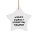 Funny Inspirational Respiratory Therapist Gifts from Friends to World's Greatest Respiratory Therapist, Star Ornament for Christmas - Image 1