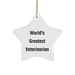 World's Greatest Veterinarian Gifts for Men, Funny Christmas Star Ornament from Family, Friends, or Coworkers - Image 1