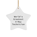 World's Greatest X-ray Technician Star Ornament, Funny Gifts from Friends for X-Ray Technician, Christmas Unique Gifts - Image 1