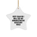 Funny Administrative Assistant Star Ornament Gifts, 'Keep Calm Or I Will Use My Administrative Assistant Voice', Christmas, Gifts from Coworkers, Administrative Assistant Gifts for Women - Image 1
