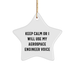 Aerospace Engineer Gifts: Keep Calm Or I Will Use My Voice Funny Star Ornament for Men, Women, Friends, Coworkers, Family - Image 1