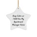 Funny Apartment Manager Gifts, Keep Calm Star Ornament, Christmas Decorations for Apartment Managers and Friends - Image 1