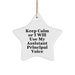 Funny Assistant Principal Gifts for Christmas - Keep Calm Or I Will Use My Assistant Principal Voice Star Ornament, Gifts from Men to Assistant Principals, Women, Friends, or Coworkers - Image 1