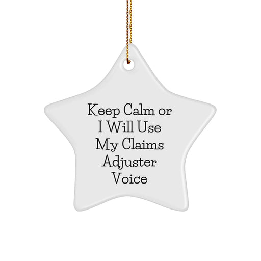Claims Adjuster Humor Funny Star Ornament Gifts from Friends for Christmas - Image 1