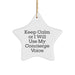 Concierge Gifts, Funny Star Ornament, 'Keep Calm Or I Will Use My Concierge Voice', Christmas Unique Star Ornament, Gifts from Friends, Family, Coworkers, Concierge Enthusiasts - Image 1