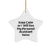 Funny Star Ornament, Gifts from Friends for Personal Assistant, Keep Calm Or I Will Use My Voice, Christmas Unique Gifts - Image 1