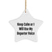 Funny Reporter Star Ornament, 'Keep Calm Or I Will Use My Reporter Voice', Christmas Unique Gifts from Men to Friends - Image 1