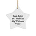 Funny Waitress Gifts - 'Keep Calm Or I Will Use My Waitress Voice' Star Ornament for Christmas, Gifts from Friends to Family - Image 1