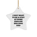 English Bulldog Dad Gifts - I Just Want To Be A Stay At Home English Bulldog Dad Star Ornament, White, Star Shaped, Christmas Unique Gifts from Men to English Bulldog Lovers - Image 1