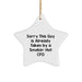 Funny CFO Gifts from Friends for Men, 'Sorry This Guy Is Already Taken By A Smokin' Hot CFO' Star Ornament, Christmas Unique Gifts - Image 1