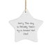 Funny Chef Gifts from Men to Women Friends Family - Sorry This Guy Is Already Taken By A Smokin' Hot Chef Star Ornament for Christmas - Image 1