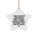 Funny Unbiological Dad Star Ornament - I Smile Because You Are My Unbiological Dad, Gifts from Men to Unbiological Dad, Christmas Unique Gifts - Image 1