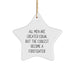 Firefighter Star Ornament Gifts from Men to Firefighters, Inspirational Quote 'All Men Are Created Equal But The Coolest Become A Firefighter' on Christmas - Image 1