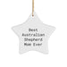 Australian Shepherd Mom Ever Star Ornament, Funny Quote for Australian Shepherd Dog Lovers, Christmas Unique Gift for Friends, Family, or Coworkers - Image 1