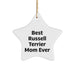 Funny Best Russell Terrier Mom Ever Gifts | Christmas Unique Gifts for Russell Terrier Owners | 3-Inch Star Ornament Christmas Unique Gifts from Daughter to Mom - Image 1