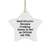 Funny Band Director Gifts from Friends - 'Band Director. Because Freaking' genius Is Not An Official Job Title.' Star Ornament for Christmas - Image 1
