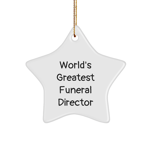 World's Greatest Funeral Director Star Ornament, Gifts from Family for Funeral Director, Unique Christmas Unique Gifts - Image 1
