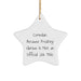 Comedian Star Ornament, Funny Quote Gifts from Friends to Comedian, 'Comedian. Because Freaking' genius Is Not An Official Job Title.' Christmas Decor - Image 1